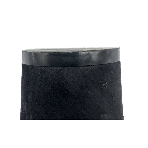 Stuart Weitzman Women The Preston Cylinder Pump Loafer Size 6 M black Suede Heel - Picture 12 of 16